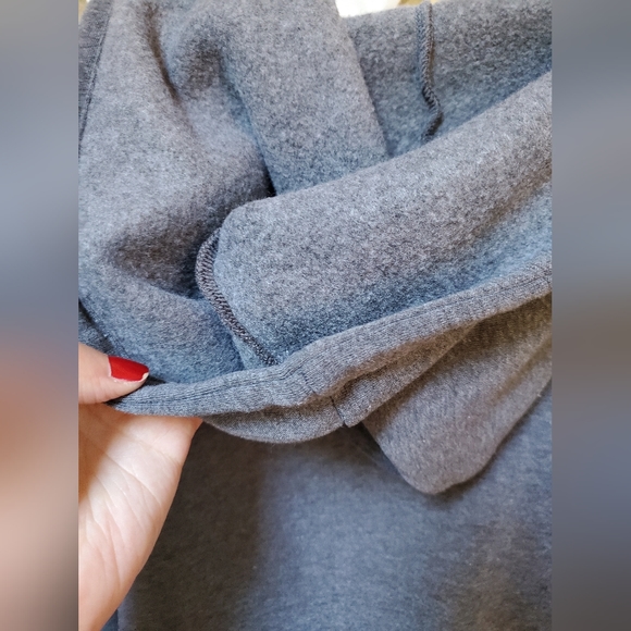 Long Heather Gray Sweatshirt Zipper Front ZAvenue USA 1XL - Picture 8 of 13